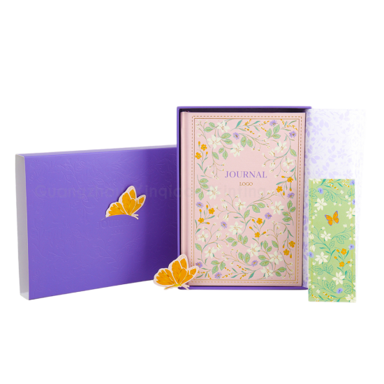 Custom Floral Hardcover Journal Gift Sets – Premium Notebook for Brand