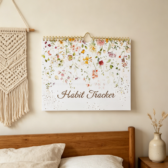 ​Floral Habit Tracker Wall Cal