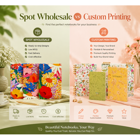 Spot Wholesale vs. Custom Printing: Which Is Right for Your Notebook B