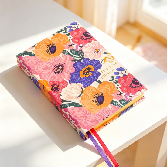 Hardcover Floral Fiv