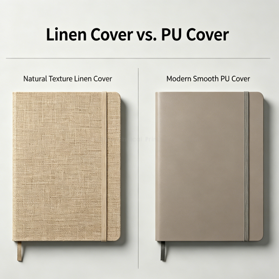 Linen Cover vs. PU Cover Notebooks: Which Is Best for Your Brand?