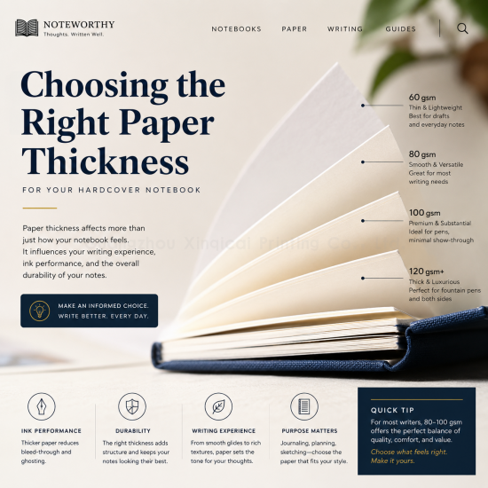Paper Thickness Guide for Custom Hardcover Notebooks: Boost Your Amazo