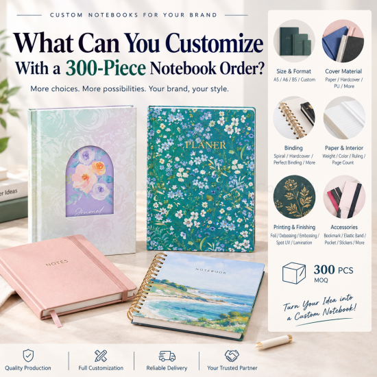 Custom Notebook MOQ: What Can You Customize from 300 Pieces?