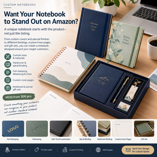 Custom Notebook Printing for Amazon Sellers: From Product Idea to FBA