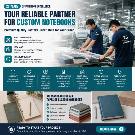 Your Trusted Custom Notebook Manufacturing Partner: Guangzhou Xinqicai