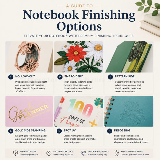 Explore Premium Notebook Finishing Options for Your Custom Notebook Br